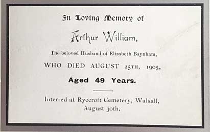 In Memoriam - Arthur William Baynham