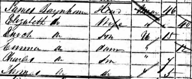 Census - 1851 - James Baynham